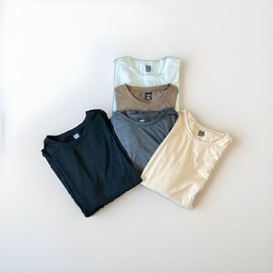 SHEIN Women's EZwear 5 Round Neck Short Sleeve T-Shirts  Multicolor XL 5 Tee's